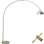 Lampadaire - tectake - lampe sur pied arcus au style rtro en acier avec arche tlscopique et abat - ...