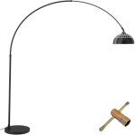 Lampadaire - tectake - lampe sur pied arcus au style rtro en acier avec arche tlscopique et abat - ...
