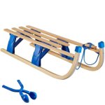 Tectake luge pliable jeffrey en bois de h�tre et plastique avec patins en acier solides capacit� 130kg ...