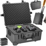 Caisson tanche pour camra - tectake - mallette de transport sur roues avec poigne tlescopique - 45 ...