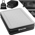 Matelas gonflable - tectake - matelas pneumatique airdreams en pvc avec pompe �lectrique 200 x 148 x ...
