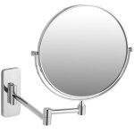 Miroir - tectake - miroir de salle de bains rond en acier inclinable et pivotant  360