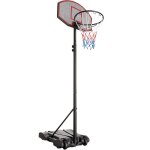 Panier de basketball - tectake - panier harlem rglable en hauteur de 178  213 cm - noir