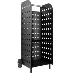 Chariot a buche - tectake - porte bûche sur roulettes 55 cm x 45 cm x 104 cm en métal - noir Chariot a buche - tectake - porte bûche sur roulettes 55 cm x 45 cm x 104 cm en métal - noir