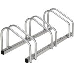 Porte - vélo - tectake - râtelier mural ou au sol pour 3 vélos en acier 72 x 285 x 26 cm - gris Porte - vélo - tectake - râtelier mural ou au sol pour 3 vélos en acier 72 x 285 x 26 cm - gris