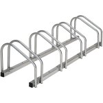 Porte - vélo - tectake - râtelier mural ou au sol pour 4 vélos en acier 100 x 285 x 26 cm - gris Porte - vélo - tectake - râtelier mural ou au sol pour 4 vélos en acier 100 x 285 x 26 cm - gris