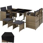 Salon de jardin - tectake - ensemble détente repas dextérieur bilabo 8 personnes résistant pliable en ... Salon de jardin - tectake - ensemble détente repas dextérieur bilabo 8 personnes résistant pliable en ...