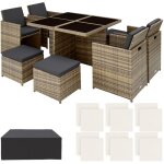 Salon de jardin - tectake - ensemble détente repas dextérieur manhattan 8 personnes pliable et encastrable ... Salon de jardin - tectake - ensemble détente repas dextérieur manhattan 8 personnes pliable et encastrable ...
