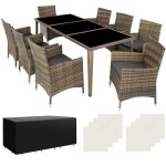 Salon de jardin - tectake - ensemble détente repas dextérieur menorca 8 personnes avec cadre en aluminium ... Salon de jardin - tectake - ensemble détente repas dextérieur menorca 8 personnes avec cadre en aluminium ...