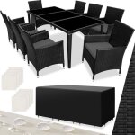 Salon de jardin - tectake - ensemble repas d�tente dext�rieur menorca 8 personnes cadre en aluminium ...