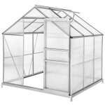 Serre de jardin - tectake - serre dextrieur en polycarbonate surface 585 m porte coulissante 185 x ...