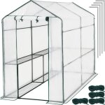 Serre de jardin - tectake - serre dext�rieur souple andrea structure en acier 36 m�avec 4 �tag�res 186 ...