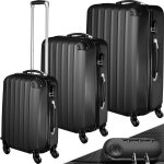 Set de valises - tectake - set de 3 valises rigides (xl l m) - avec serrure � combinaison - 4 roues pivotantes ...