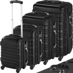 Valise - tectake - set de valises trolley rigides en plastique abs 50 x 32 x 76 cm - noir