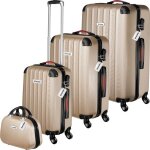 Set de valises - tectake - set de valises rigides cleo 4 pices avec pse - valise roulettes amovibles ...