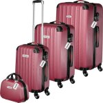 Set de valises - tectake - set de valises rigides cleo 4 pices pse - valise roulettes amovibles pivotant ...