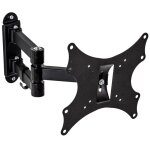 Fixation tv - tectake - support tv mural pour ecran 17  37 inclinable et pivotant - noir