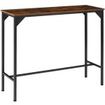 Table - tectake - table de salle à manger kerry rectangulaire en bois et acier 120 x 40 x 1005 cm - bois ... Table - tectake - table de salle à manger kerry rectangulaire en bois et acier 120 x 40 x 1005 cm - bois ...