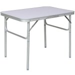 Table de camping - tectake - table valise lothar pratique compact et l�g�re en aluminium 75 x 55 x 68 ...