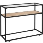 Table console - tectake - console kilkenny au style industriel en bois et acier 1015 x 415 x 805 cm - ...