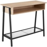 Table console - tectake - console tralee au style industriel en bois et acier 100 x 35 x 805 cm - bois ...