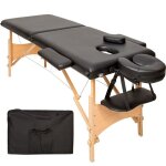 Table de massage - tectake - table de soin freddi 2 zones pliante et rglable en hauteur 210 x 95 x 62 ...