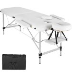 Table de massage - tectake - table de soin pliante et portable 2 zones 210 x 95 x 68 - 90 cm - blanc Table de massage - tectake - table de soin pliante et portable 2 zones 210 x 95 x 68 - 90 cm - blanc