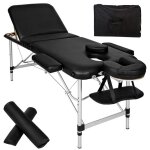 Table de massage - tectake - table de soin pliante et portable 3 zones 210 x 95 x 68 - 89 cm - noir Table de massage - tectake - table de soin pliante et portable 3 zones 210 x 95 x 68 - 89 cm - noir