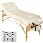 Table de massage - tectake - table de soin pliante 3 zones avec sac de transport 218 x 102 x 65 - 90 ...