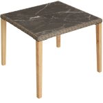Table de jardin - tectake - table de repas tarent en rotin avec plaque en grès amovible 935 x 935 x75 ... Table de jardin - tectake - table de repas tarent en rotin avec plaque en grès amovible 935 x 935 x75 ...