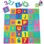 Tapis deveil - tectake - tapis puzzle en mousse pour enfant 86 pices - 180 cm x 180 cm x 1 cm - multicolore ...