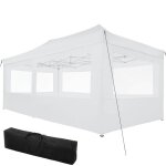 Barnum - tectake - tonnelle 6 x 3 m avec 4 rideaux viola cordes de serrage piquets et sac de transport ...
