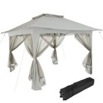 Barnum - tectake - tonnelle pliable carabobo 364 x 364 x 294 m systme de toit double sac de transport ...
