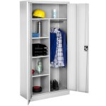 Armoire de bureau - tectake - vestiaire en mtal avec 2 portes battantes renforces avec 6 casiers verouillabl ...