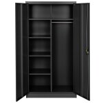 Armoire de bureau - tectake - vestiaire en mtal avec 2 portes battantes renforces avec 6 casiers verouillabl ...