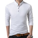 Tee shirt col officier uni homme - funmoon - manches longues - blanc - coupe droit - tel une seconde ... Tee shirt col officier uni homme - funmoon - manches longues - blanc - coupe droit - tel une seconde ...