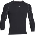 Tee - shirt de compression under armour heatgear manches longues - bleu / blanc - homme