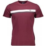 Tee shirt en coton stripe - sergio tacchini - homme - violet - manches courtes - col arrondi