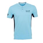 Tee - shirt ea7 emporio armani - r�f. 3kpt52 - pj6tz - 1517. couleur : bleu. d�tails. - col c�tel� avec ...