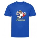 Tee shirt enfant - npz - joueur de foot - 100% polyester - anti - transpirant - bleu royal
