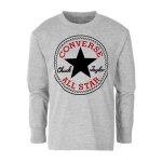 Tee shirt enfant - converse - chuck patch - manches longues - gris - 100% coton
