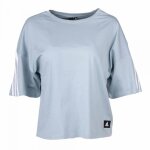 Tee shirt femme adidas originals - 100% coton - manches courtes - col rond - bleu gris