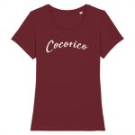Tee shirt femme cocorico la french touch - coton bio - fabriqu� en france