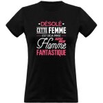 Tee shirt femme humour cadeau imprim en france 100% coton 185gr cette fille est dj prise