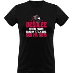 Tee shirt femme humour cadeau imprim en france 100% coton 185gr je suis sur ma moto