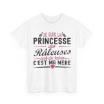 Tee shirt femme - marque - je suis la princesse des rleuses - blanc - manches courtes - regular