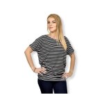 Tee shirt femme mademoiselle j - manches courtes - rayée - talle: 38 / 40 - noir Tee shirt femme mademoiselle j - manches courtes - rayée - talle: 38 / 40 - noir