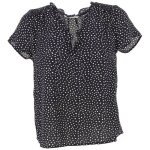 Tee shirt femme - only - sonja nv dot macad tee l - coupe droite - col arrondi - bleu marine / bleu nuit ...