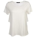 Tee - shirt femme tiara - teddy smith - manches courtes - superposition en voile - ecru