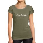 Tee - shirt femme - ultrabasic - bitcoin heartbeat - 100% coton bio - manches courtes - vintage
